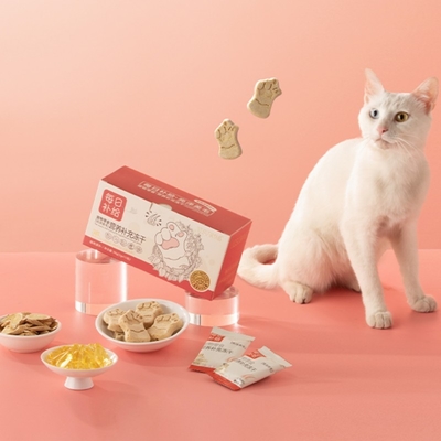 Good price [Bright Hair]Freeze-dried  food for cat and dog.Snacks for kittens and puppys,Beautiful and shiny hair, Fish oil,Fresh chicken.Yibaiyuan synbiotics. online